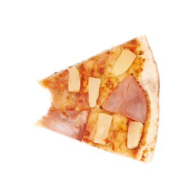 İzole Hawai pizza kompozisyon
