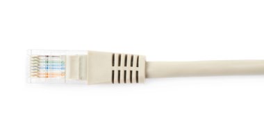 Yakın çekim ethernet kablo parçası