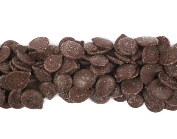Chocolate chips isolated — Stock Photo, Image