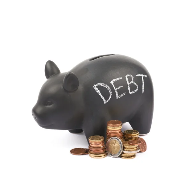 Keramische piggy bank container geïsoleerd — Stockfoto