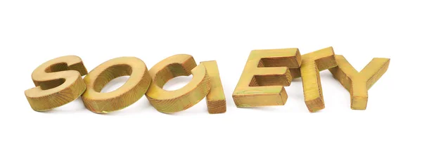 Parola fatta di lettere di legno isolate — Foto Stock