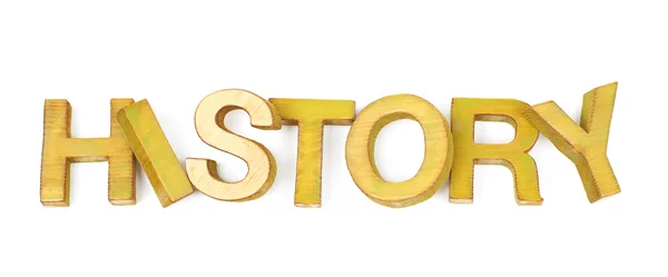 Word gemaakt van houten letters geïsoleerd — Stockfoto