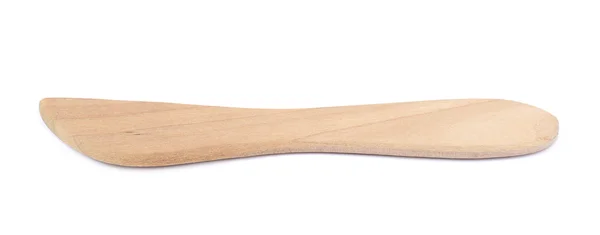 Nóż do masła drewniane na białym tle — Zdjęcie stockowe