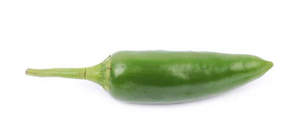 Grüner Jalapeño-Pfeffer isoliert — Stockfoto