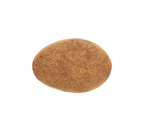 Chocolate coated almond nut isolated — Stock Photo, Image