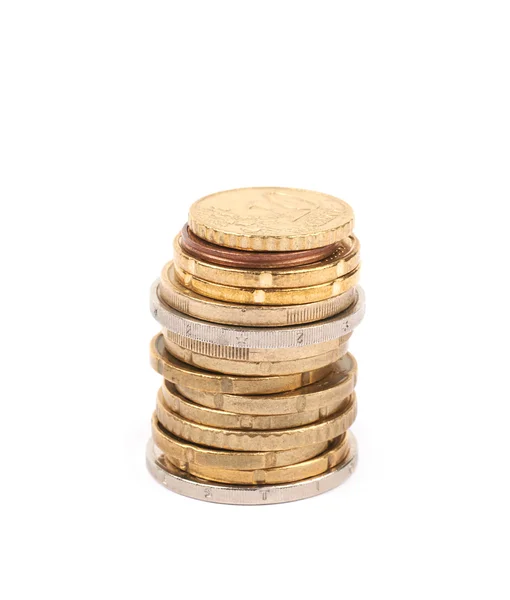 Multiple euro coins isolated — Stock Photo, Image