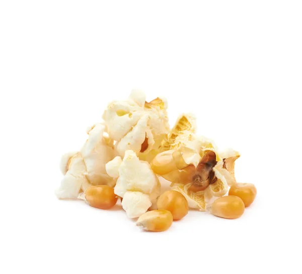 Haufen Popcorn-Flocken isoliert — Stockfoto