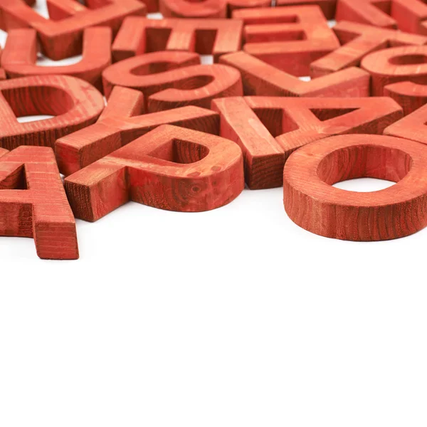Oberfläche mit mehreren Holzbuchstaben beschichtet — Stockfoto