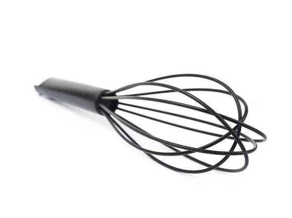 Preto plástico francês whisk isolado — Fotografia de Stock