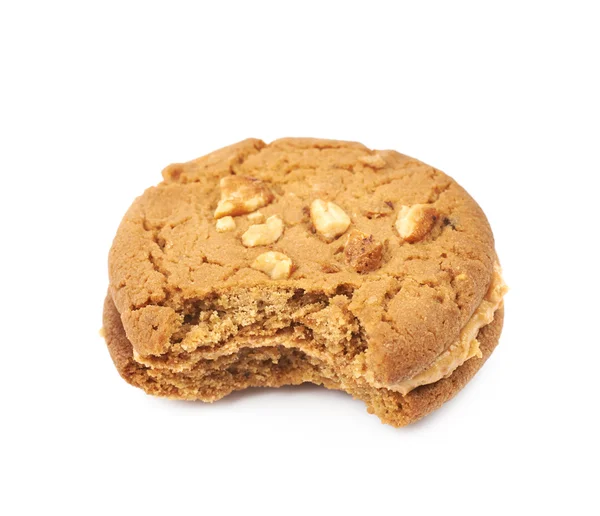 Peanut butter homemade cookie isolated — Stock Photo, Image