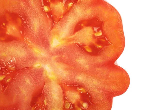 Tomate de boeuf rouge mûre isolée — Photo