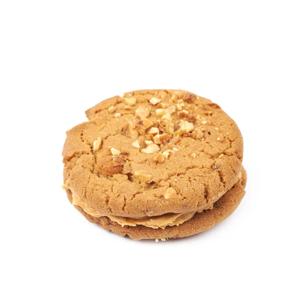 Peanut butter homemade cookie isolated — Stock Photo, Image