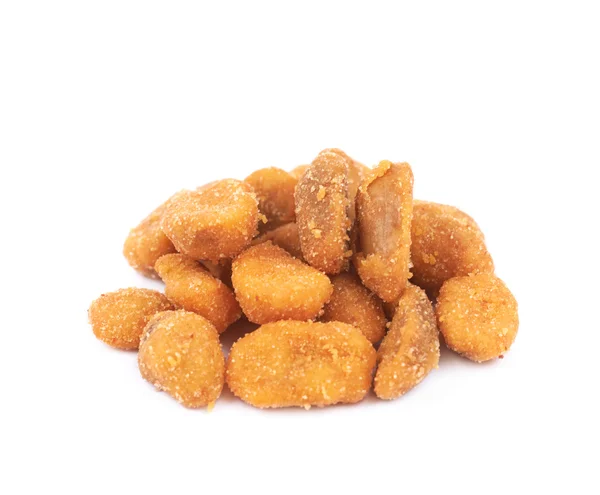 Pile of breaded peanuts isolated — Stock Photo, Image