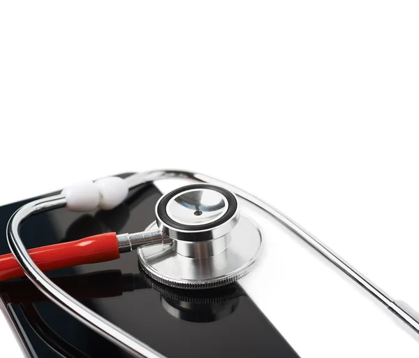 Telefonla sağlık stetoskop — Stok fotoğraf