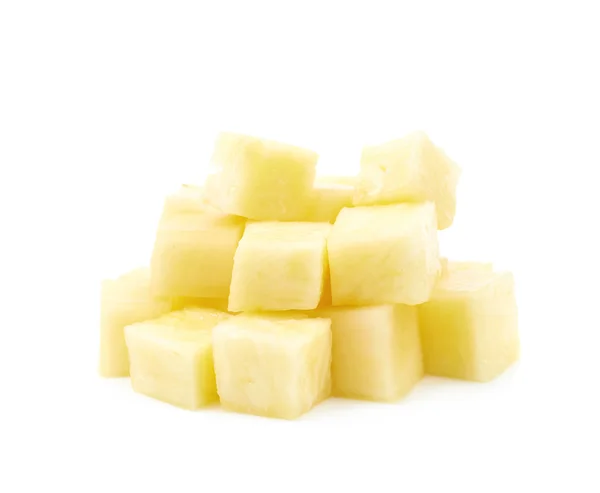 Pile of pineapple bits isolated — Stock Photo, Image