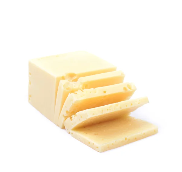 Pedazo de queso aislado — Foto de Stock