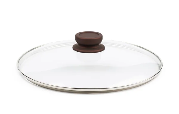 Frying pan glass lid isolated — Stock Photo, Image