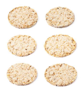 Yuvarlak diyet pirinç kraker izole