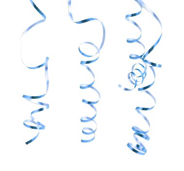 Kıvırcık ve parlak şerit izole