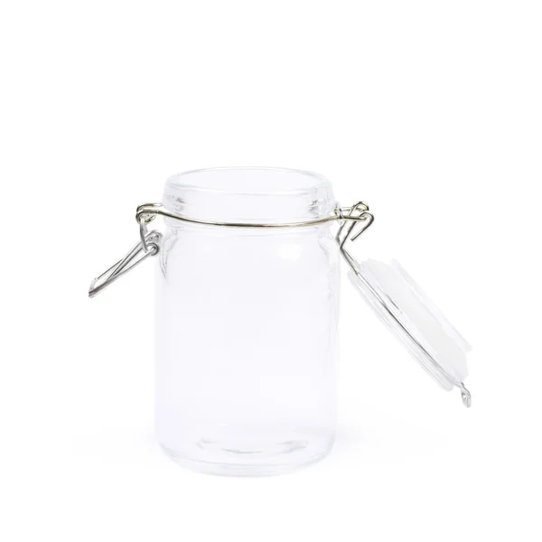 Glass jar with a lid isolated — Stock Photo, Image