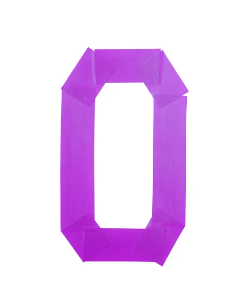 Číslo nula symbolu z izolační páska — Stock fotografie