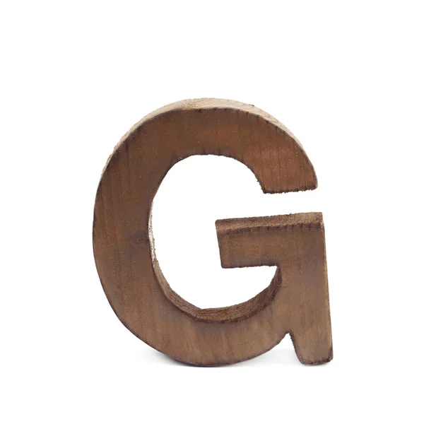 Single sawn wooden letter isolated — Stock Photo, Image