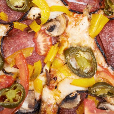 Meksikalı Pizzacı parçası yakın çekim