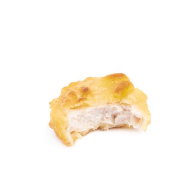 Ekmekli Tavuk nugget kompozisyon izole