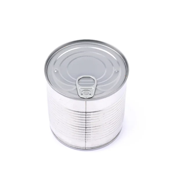 Metal tin can isolated — Stock Photo, Image