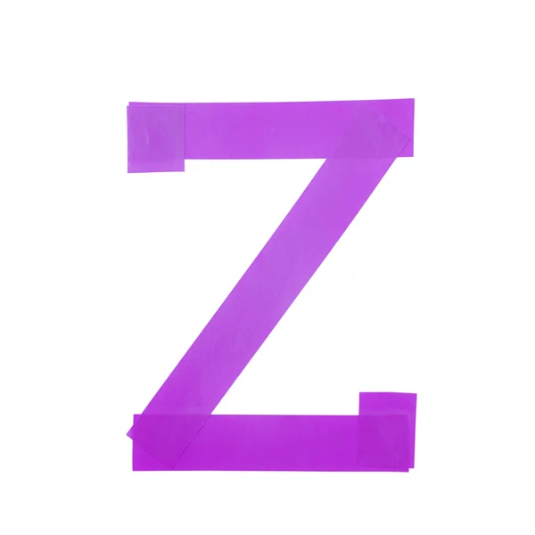 Carta Z símbolo feito de fita isolante — Fotografia de Stock