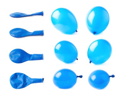 Şişirilmiş ve sönük hava balonları