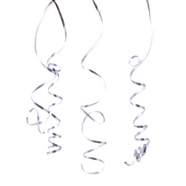 Kıvırcık ve parlak şerit izole