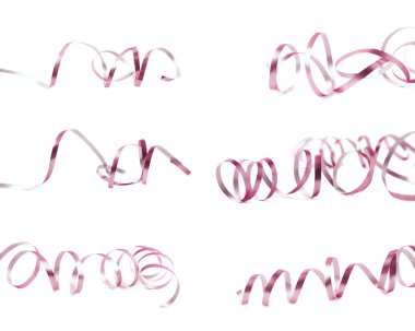 Kıvırcık ve parlak şerit izole