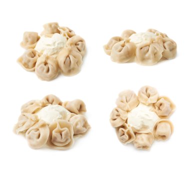 İzole pişmiş köfte yığını