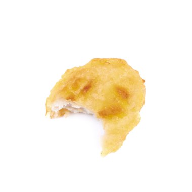 Ekmekli Tavuk nugget kompozisyon izole