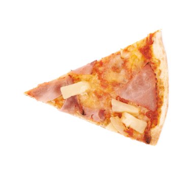 İzole Hawai pizza kompozisyon
