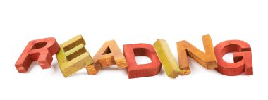 İzole ahşap harflerin kelime yapılmış