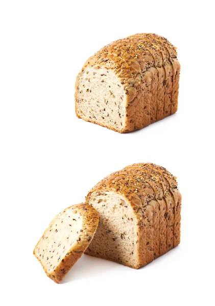 Gesneden witbrood brood geïsoleerd — Stockfoto