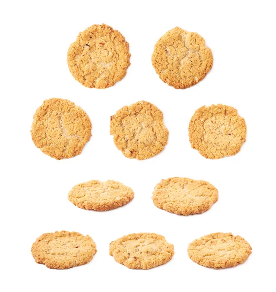 Havermout cookie geïsoleerd — Stockfoto