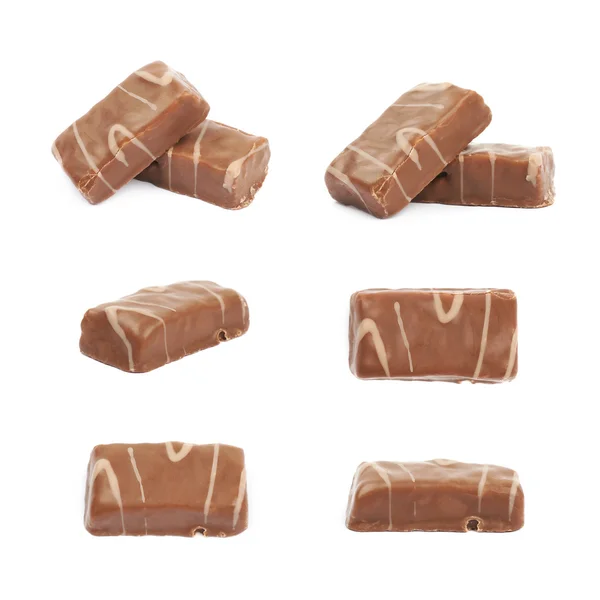 Chocolate barra de chocolate isolado — Fotografia de Stock