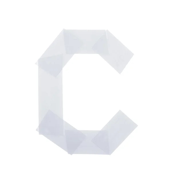 Letter C symbol made of insulating tape — Stock Photo, Image