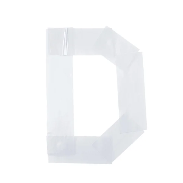 Letter D symbol made of insulating tape — Stock Photo, Image