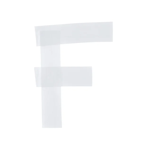Буква F, сделанная из изоляционной ленты — стоковое фото