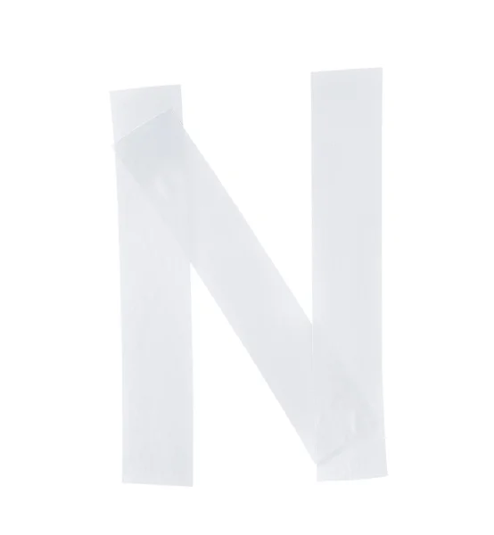 Letter N-symbool gemaakt van isolerend tape — Stockfoto
