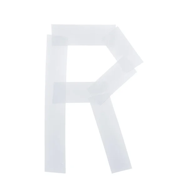 Huruf R simbol terbuat dari isolasi tape — Stok Foto