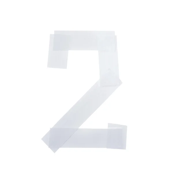 Número dois símbolo feito de fita isolante — Fotografia de Stock