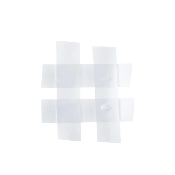 Symbole de hashtag en bande isolante — Photo