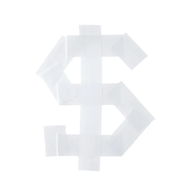 Dollar symbol made of insulating tape — Stock Photo, Image