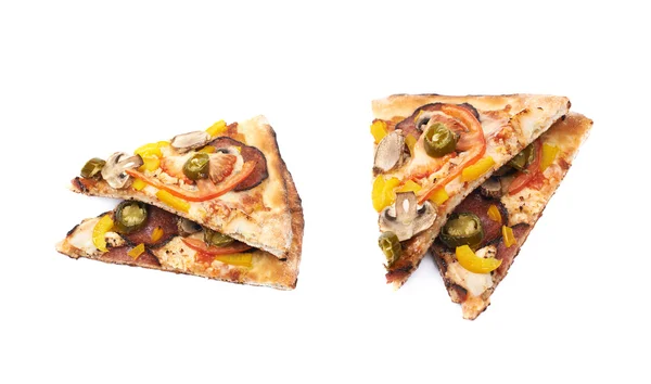 Slice of a mexican pizza isolated — Stock Photo, Image