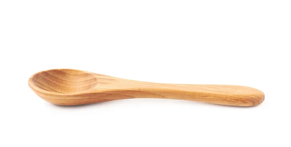 Wooden serving spoon isolated — Stock Photo, Image